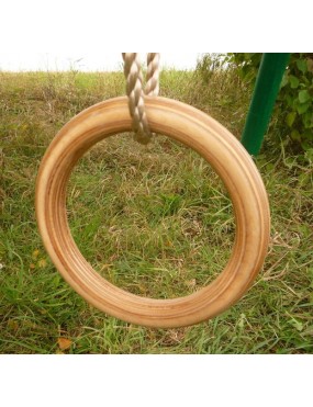 Venta anillas de madera con cuerda para gimnasia.